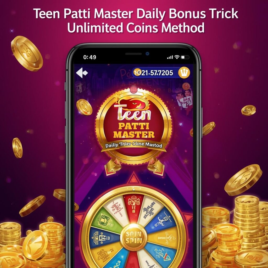 Teen Patti Master daily bonus trick for unlimited coins